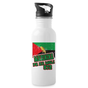 Madinina pa ka moli martinique 972 - Gourde avec paille intégrée - blanc - Droite