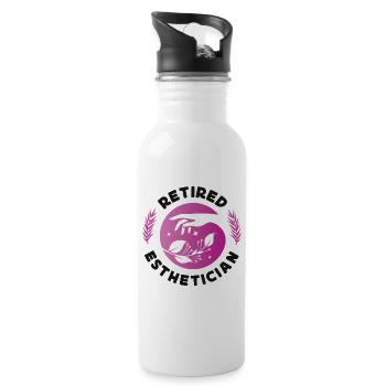 Cute Licensed Esthetician Skincare - Trinkflasche mit integriertem Trinkhalm - Weiß - Rechts