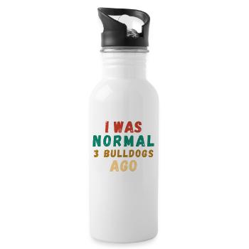 I was normal 3 Bulldogs ago - Gourde avec paille intégrée - blanc - Droite