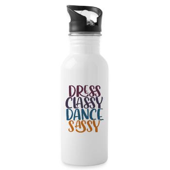 Breakdancing Tanzen für Tänzer - Trinkflasche mit integriertem Trinkhalm - Weiß - Rechts