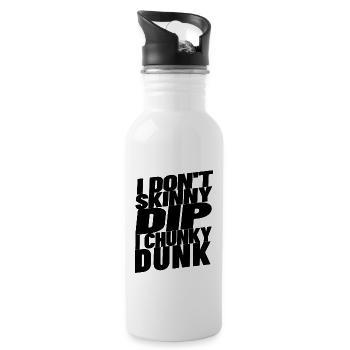 Ich bin kein d�nner Dip. - Trinkflasche mit integriertem Trinkhalm - Weiß - Rechts