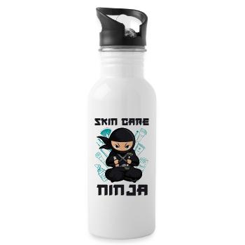 Cute Esthetician Skincare - Water bottle with straw - white - Right
