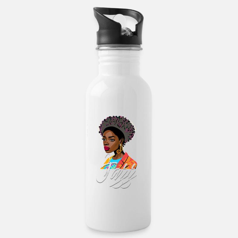 Jazz - Water bottle with straw - white