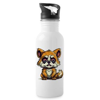 Zouzou the streum - Water bottle with straw - white - Right