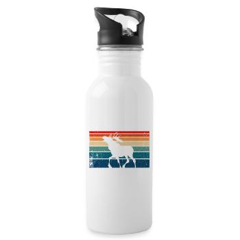 Sorry I Have Plans With My Moose - Water bottle with straw - white - Right
