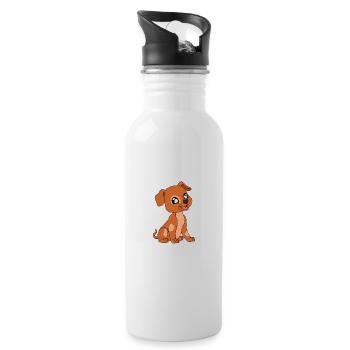 Trust Me I'm A Dog Rescuer - Trinkflasche mit integriertem Trinkhalm - Weiß - Rechts