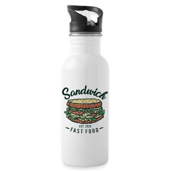 Sandwich - Water bottle with straw - white - Right