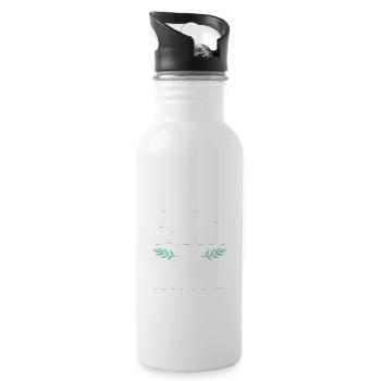 Let Your Faith Be Greater Bible Verse Jesus - Water bottle with straw - white - Right