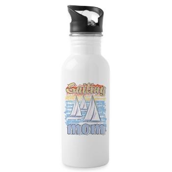 BOOTE SAILING MOM - Trinkflasche mit integriertem Trinkhalm - Weiß - Rechts