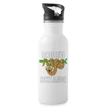 BRILLEN SCHLANGE - Trinkflasche mit integriertem Trinkhalm - Weiß - Rechts