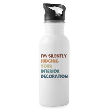 Interior Designer Gift Interior Decoration Designer - Water bottle with straw - white - Right