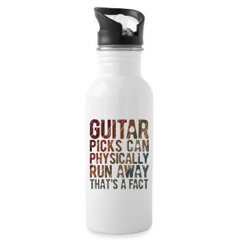 Akustik Spruch Für E-Gitarre Konzert Gitarre - Trinkflasche mit integriertem Trinkhalm - Weiß - Rechts