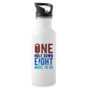 Golfplatz zum Golfen Golf - Trinkflasche mit integriertem Trinkhalm - Weiß - Rechts