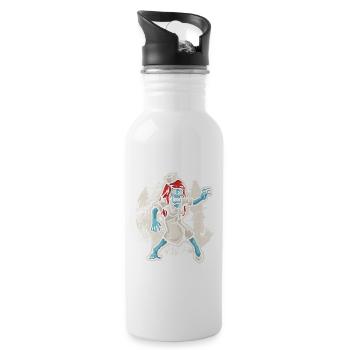 Drôle Halloween Zombie Nurse Spooky - Gourde avec paille intégrée - blanc - Droite