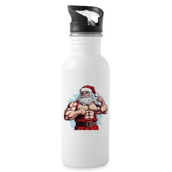 Le souhait du Père Noël : Noël pour Holiday Trainin - Gourde avec paille intégrée - blanc - Droite