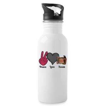 Cute Licensed Esthetician Skincare - Trinkflasche mit integriertem Trinkhalm - Weiß - Rechts