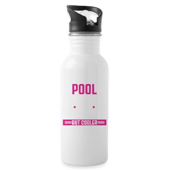 Nettoyage de piscine Travail Gardien de piscine - Gourde avec paille intégrée - blanc - Droite