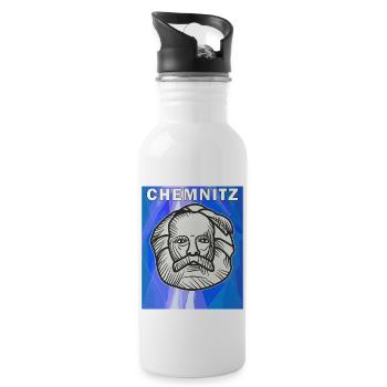 CHEMNITZ - Trinkflasche mit integriertem Trinkhalm - Weiß - Rechts
