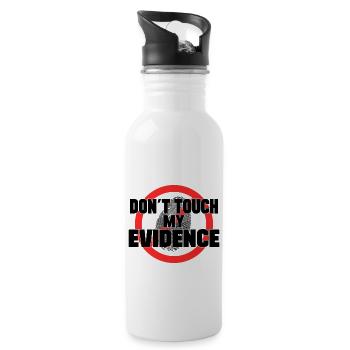 Don´t Touch My Evidence Forensic Criminology Gift - Trinkflasche mit integriertem Trinkhalm - Weiß - Rechts