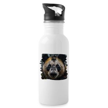 Pandas realistic Panda Giant Panda - Water bottle with straw - white - Right