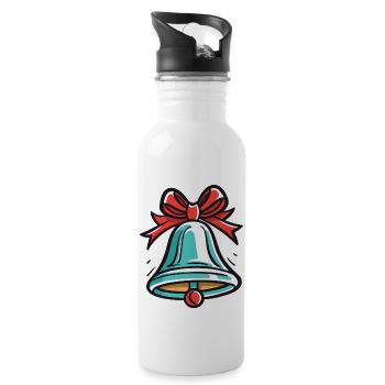 Glocke für Christmas - Trinkflasche mit integriertem Trinkhalm - Weiß - Rechts