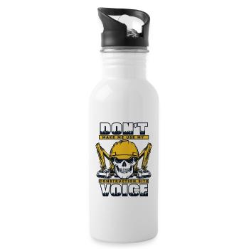 My Construction Site Voice Excavator duty cycle crawler crane - Water bottle with straw - white - Right
