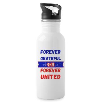 Forever United 9/11 - Water bottle with straw - white - Right