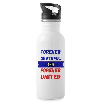 Forefer Grateful - Water bottle with straw - white - Right
