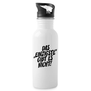Das Einzigste Gibt Es Nicht Grammatik Germanistik - Trinkflasche mit integriertem Trinkhalm - Weiß - Rechts