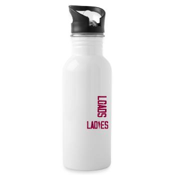 Picking Up Loads By Day & Ladies By Night Forklift - Water bottle with straw - white - Right