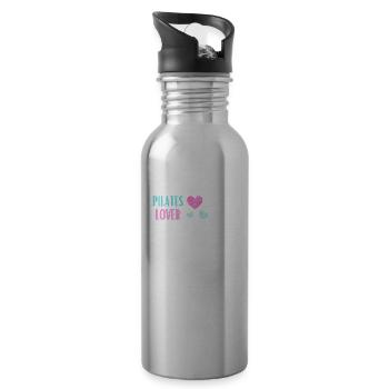 Pilates Lover - Water bottle with straw - silver - Right