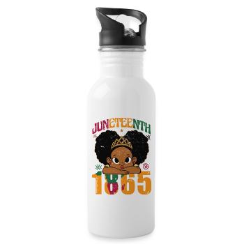Juneteenth Kids 1865 - Gourde avec paille intégrée - blanc - Droite