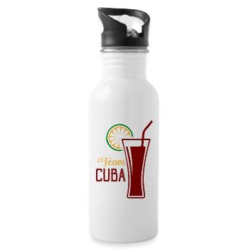 Team Cuba Libre Drinking Rum Alcohol - Trinkflasche mit integriertem Trinkhalm - Weiß - Rechts