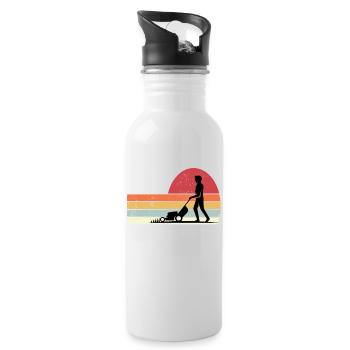 Lawn mower - Water bottle with straw - white - Right
