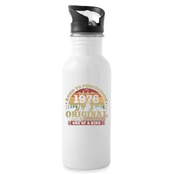 Vintage Gift 1976 47/48 Years - Water bottle with straw - white - Right