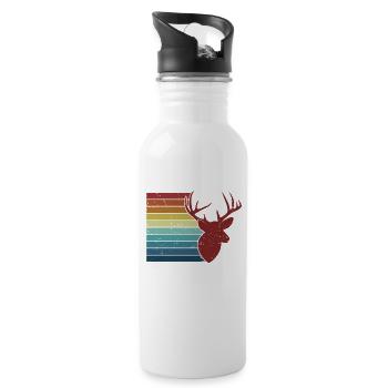 Retro Taxidermist Tools Animals Lover Taxidermy - Water bottle with straw - white - Right