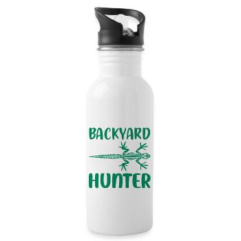Offical Backyard Lizard Hunter Reptile Lizard Love - Trinkflasche mit integriertem Trinkhalm - Weiß - Rechts