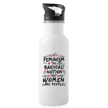 Feminist Feminism The Radical - Water bottle with straw - white - Right