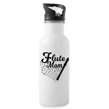 Mère flûtiste - Gourde avec paille intégrée - blanc - Droite