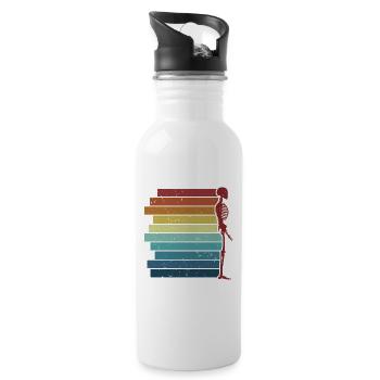 Retro X-Ray Technician Radiographer Technologist - Water bottle with straw - white - Right