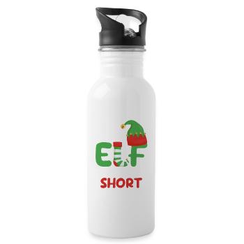 I'm not an elf, I'm just little funny - Water bottle with straw - white - Right