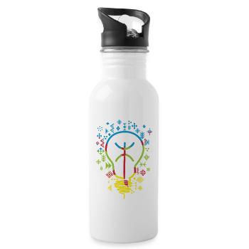 LA LUMIERE DE MA CULTURE AMAZIGH - Gourde avec paille intégrée - blanc - Droite