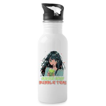 Anime et Boba Bubble Tea - Gourde avec paille intégrée - blanc - Droite