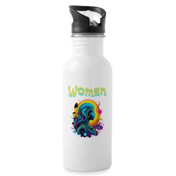 Woman - Gourde avec paille intégrée - blanc - Droite