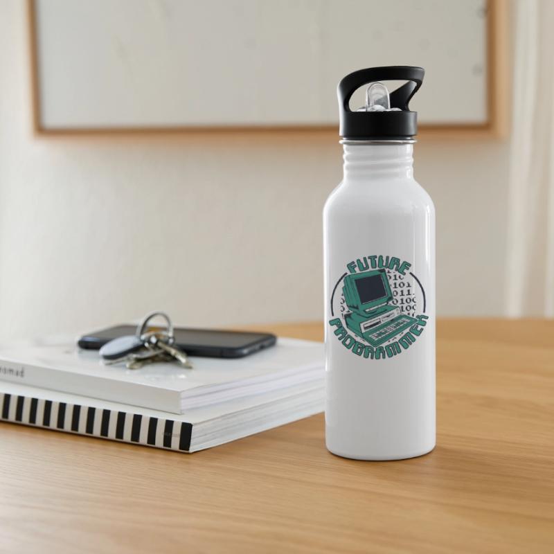 Future Programmer Softwareingenieur Developer Trinkflasche mit integriertem Trinkhalm