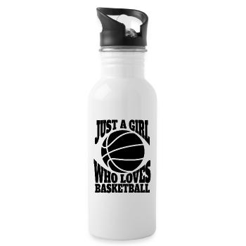 Basketball Basketball Team Basketball Player - Gourde avec paille intégrée - blanc - Droite
