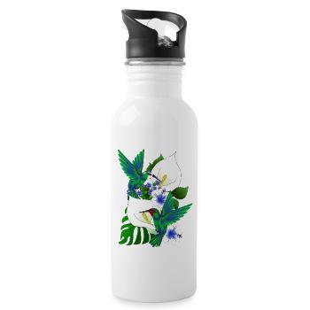 De Hummingbird à Callas - Gourde avec paille intégrée - blanc - Droite