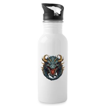 Dragon Tshirt Hommes, Garçons Vêtements Fantastiques Animal - Gourde avec paille intégrée - blanc - Droite