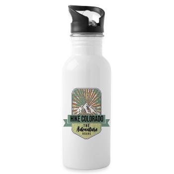 Hike Colorado the Adventure begins - Trinkflasche mit integriertem Trinkhalm - Weiß - Rechts