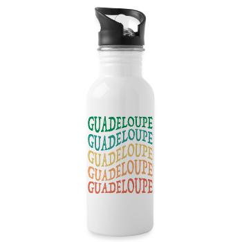 Belle idee cadeau souvenir de la guadeloupe - Gourde avec paille intégrée - blanc - Droite